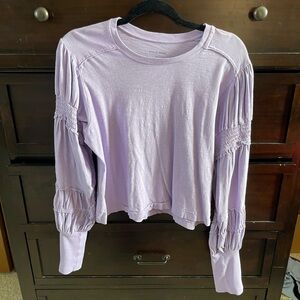 Long Sleeve Pilcro Ruched Sleeve Top